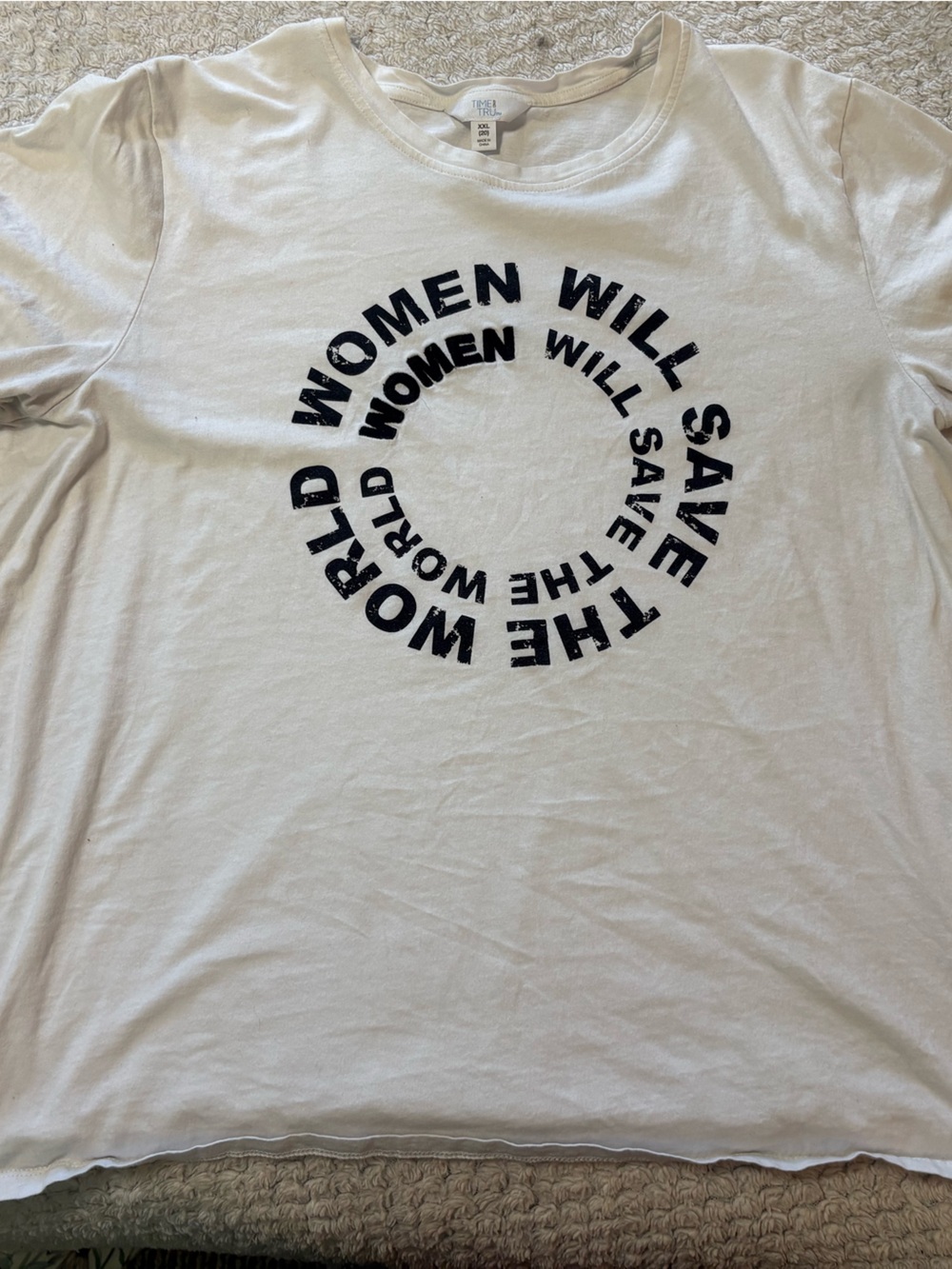 White Feminist Tee